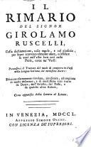 Il Rimario ... Edizione esattamente riveduta, riordinata, ed ampliata di molte desinenze [by S. Occhi], etc