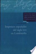 Impresos españoles del siglo XVI en Lombardía
