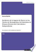 Incidencia de la ingesta de Hierro en los Niveles de Hemoglobina. En Futbolistas de Primera División del Club Atletico Independiente