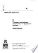 Incidencia de las reformas estructurales sobre la agricultura boliviana