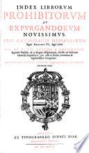 Index librorum prohibitorum et expurgandorum novissimus