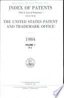 Index of Patents Issued from the United States Patent and Trademark Office
