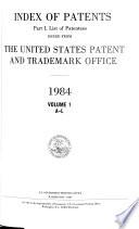 Index of Patents Issued from the United States Patent Office