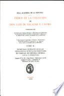 Indice de coleccion de Don Luis de Salazar y Castro...