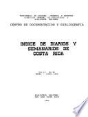 Indice de diarios y semanarios de Costa Rica