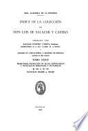 Indice de la colección de don Luis de Salazar y Castro
