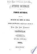 Indice general de los documentos del archivo de Cartago