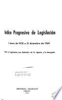Indice progresivo de legislación