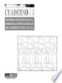 Información estadística sobre relaciones laborales de jurisdicción local