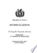 Informe de gestión, Presidente H. Cámara de Senadores