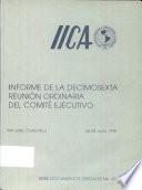 Informe de la Decimosexta Reunion Ordinaria del Comite Ejecutivo