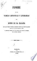 Informe de las tareas artísticas y literarias del Liceo de la Habana