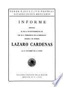 Informe del c. presidente de la república gral. Lazaro Cárdenas al h. Congreso de la unión, septiembre 1o de 1935