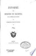 Informe del Ministerio de Hacienda ...