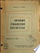 Informe financiero, vigencia - Contraloría General de la República de Colombia, División de Control Interno y Análisis Financiero