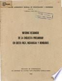 Informe Resumido de la Encuesta Preliminar en Costa Rica, Nicaragua Y Honduras