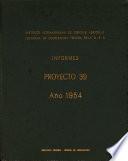 Informes Proyecto 39 Ano 1954