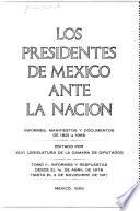 Informes y respuestas desde el 10 de abril de 1876 hasta el 4 de noviembre de 1911