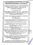 Inscripciones latinas a los retratos de los reyes de Sobrarbe, Condes antiguos y reyes de Aragón, puestos en Zarago—ca