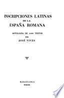 Inscripciones latinas de la España romana