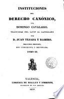 Instituciones del derecho canónico, 3