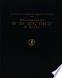 International Union of Geologial Sciences Proceedings of the Third Session in Berne