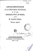 Introducción a la historia natural y a la geografía física de España