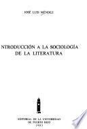 Introducción a la sociología de la literatura