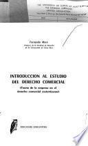 Introducción al estudio del derecho comercial