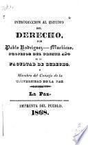 Introducción al estudio del derecho