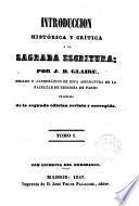 Introduccion histórica y crítica a la Sagrada Escritura