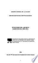 Inventario del Archivo Dardo Rocha (1855-1921)