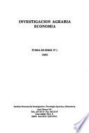 Investigación agraria. Economía. Fuera de serie