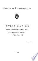 Investigación en la Administración, Nacional de Combustibles, Alcohol y Portland