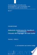 Italienische Mediensprache. Handbuch / Glossario del linguaggio dei mass media