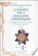 IV Congrés Internacional sobre Llengües per a Finalitats Específiques
