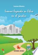 Ivonne leyendo su libro en el jardín