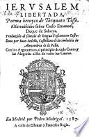 Jerusalem libertada, poema heroyco