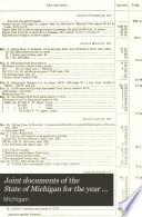 Joint Documents of the State of Michigan for the Year ...