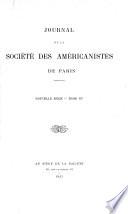 Journal de la Société des américanistes de Paris
