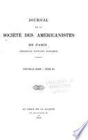 Journal de la Société des américanistes de Paris
