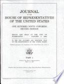 Journal of the House of Representatives of the United States