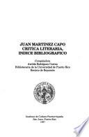 Juan Martínez Capó, crítica literaria