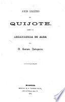 Juicio analitico de Quijote