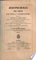 Jurisprudencia civil vigente española y estranjera segun las sentencias del tribunal supremo, etc