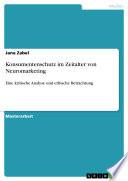 Konsumentenschutz im Zeitalter von Neuromarketing