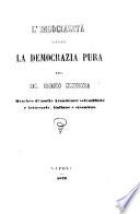 L'insocialitá, ossia La democrazia pura