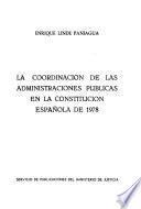 La coordinación de las administraciones públicas en la Constitución española de 1978