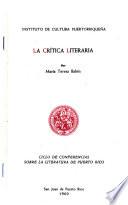 La crítica literaria en Puerto Rico