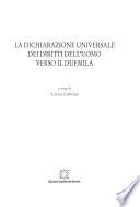 La dichiarazione universale dei diritti dell'uomo verso il Duemila